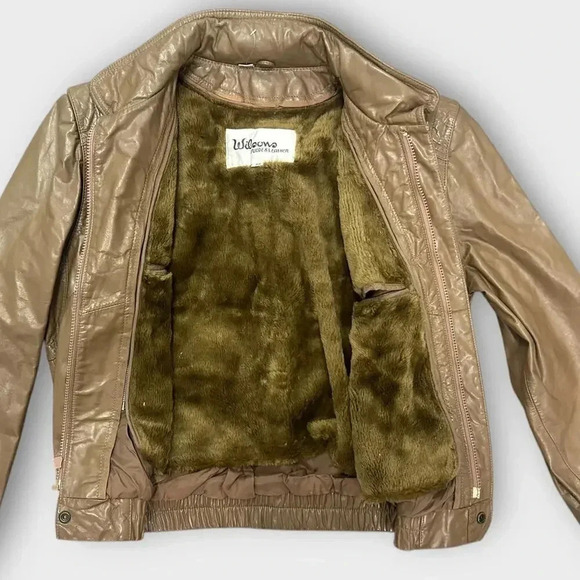1980s Vintage Wilson’s Leather Flight/Aviator Jacket w Removable Liner Size 40 - Picture 3 of 6